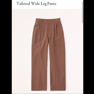 NWT❗️A&F Brown Tailored Wide Leg Trouser Pant